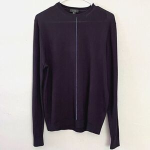 COS Merino Wool Central Seam Detail Jumper Sweater Mens‎ S Navy Minimalist Light